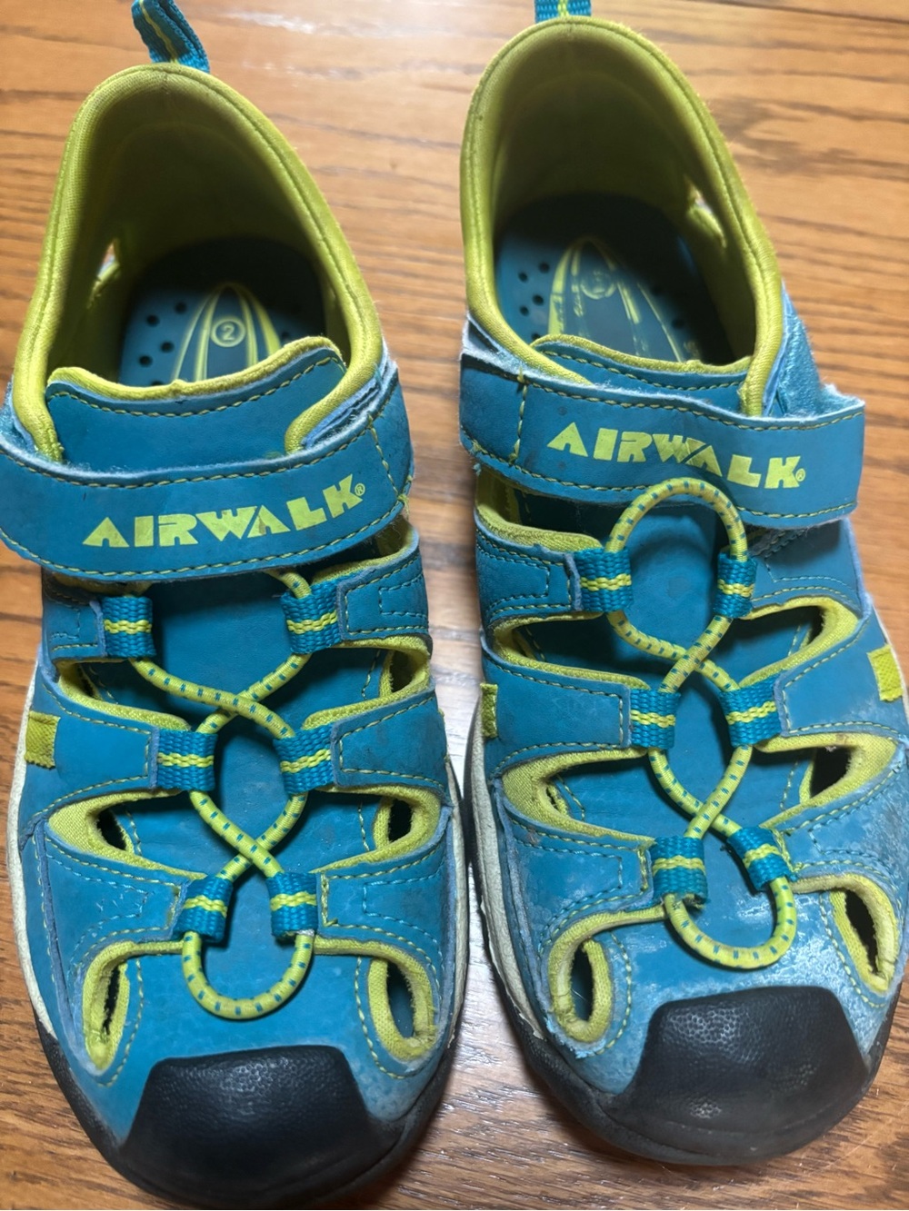 Airwalk Kids Blue and Lime Outdoor Active Sandals